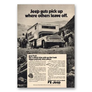 1972 Jeep Trucks Print Ad | Jeep Guts Pick Up