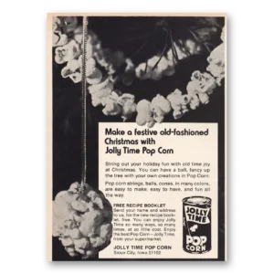 1972 Jolly Time Popcorn Print Ad | Christmas