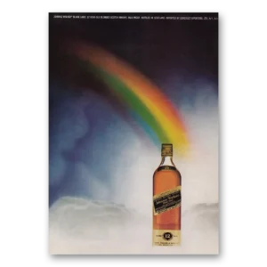 1972 Johnnie Walker Black Label Print Ad | Rainbow