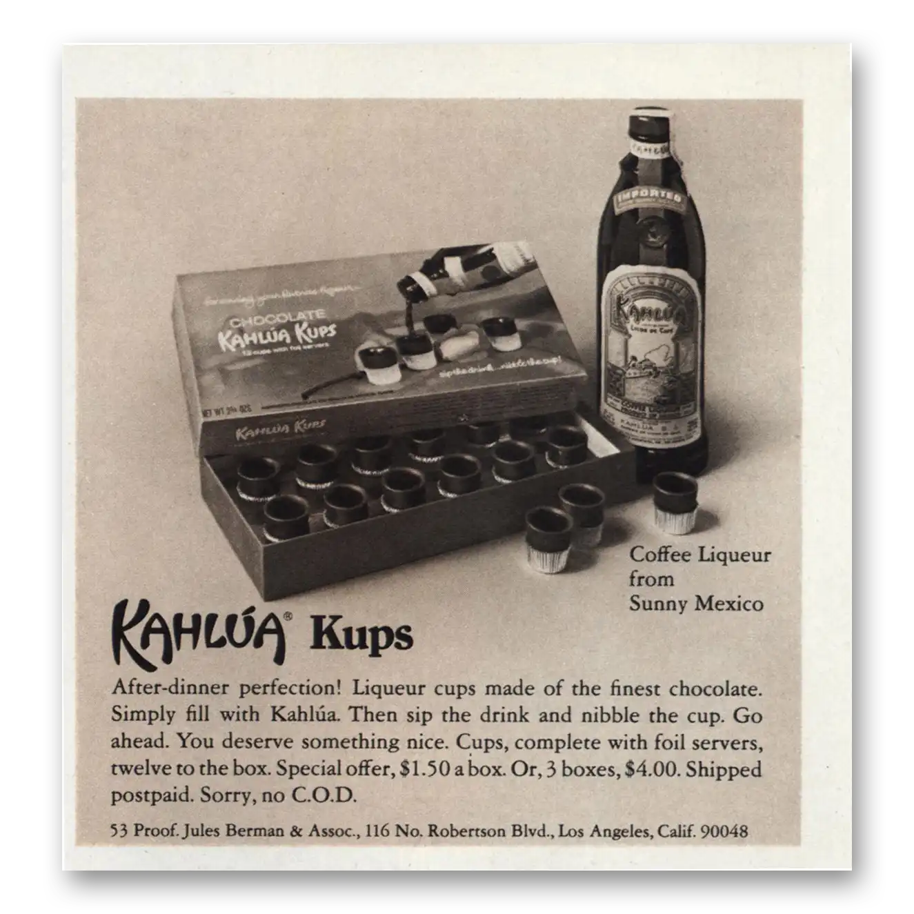 1972 Kahlua Print Ad | Kahlua Kups