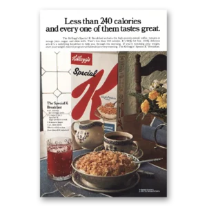 1972 Kelloggs Special K Print Ad | 240 Calorie