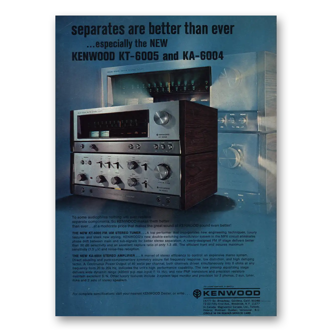 1972 Kenwood Print Ad | Separates Better Than Ever