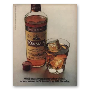 1972 Kessler Whiskey Print Ad | Smoother Drink