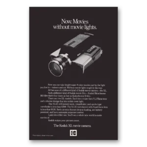 1972 Kodak Movie Camera Print Ad | Movie Lights
