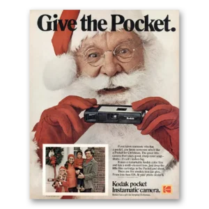 1972 Kodak Instamatic Camera Print Ad | Santa