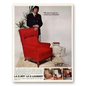 1972 La Z Boy Print Ad | Joe Namath
