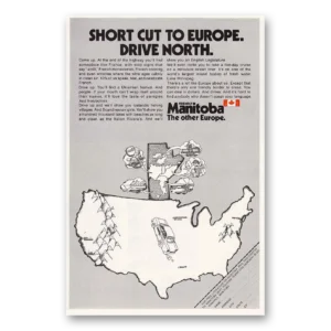 1972 Manitoba Canada Print Ad | Short Cut