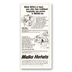 1972 Melia Hotels Print Ad | Purua Hidalgo