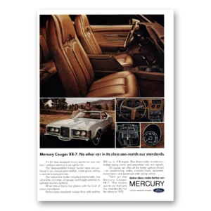 1972 Mercury Cougar Print Ad | No Other Car