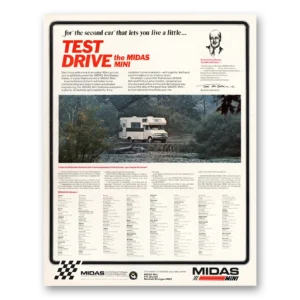 1972 Midas Mini Motor Home Print Ad | Second Car