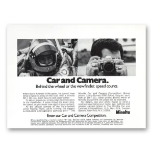 1972 Minolta Camera Print Ad | Car Camera