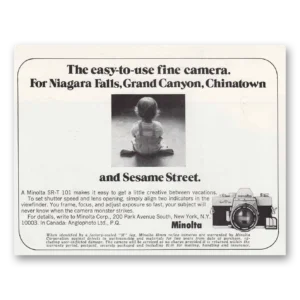 1972 Minolta Camera Print Ad | Niagara Falls