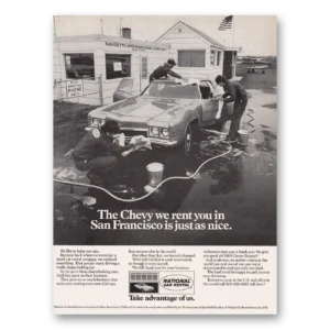 1972 National Car Rental Print Ad | San Francisco