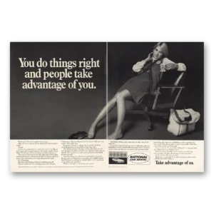 1972 National Car Rental Print Ad | Take Advantage