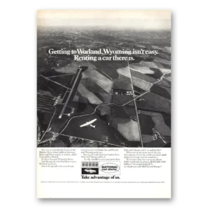 1972 National Car Rental Print Ad | Wyoming