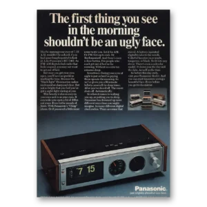 1972 Panasonic Clock Radio Print Ad | First Thing