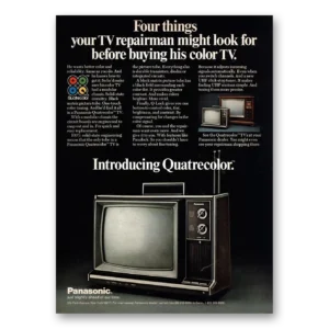1972 Panasonic Television Print Ad | Tv Repairman