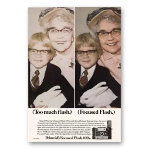 1972 Polaroid Focused Flash Print Ad | Focused Flash 400s