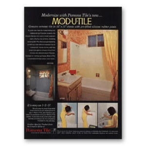 1972 Mod U Tile Print Ad | Pomona Tile