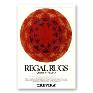 1972 Regal Rugs Print Ad | Creates Trevira