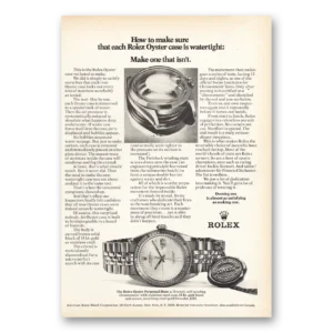 1972 Rolex Print Ad | Watertight