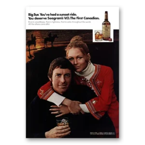 1972 Seagrams VO Whisky Print Ad | Big Sur