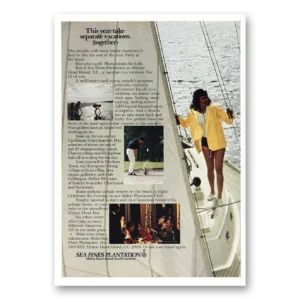1972 Sea Pines Plantation Print Ad | Sailing