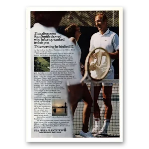 1972 Sea Pines Plantation Print Ad | Stan Smith Top Ranked Tennis Pro