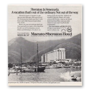 1972 Macuto Sheraton Hotel Print Ad | Out Ordinary