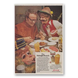 1972 Smirnoff Vodka Print Ad | Midnight Brunch
