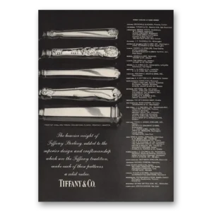 1972 Tiffany & Co Print Ad | Heavier Weight Sterling