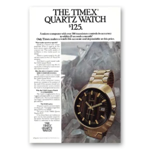 1972 Timex Quartz Watch Print Ad | Micro Computer