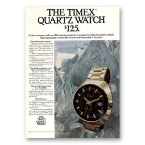 1972 Timex Quartz Watch Print Ad | Micro Computer