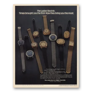1972 Timex Watch Print Ad | Ladies Electric