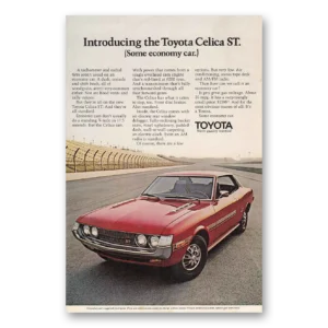 1971 Toyota Celica Print Ad | Tachometer Tires