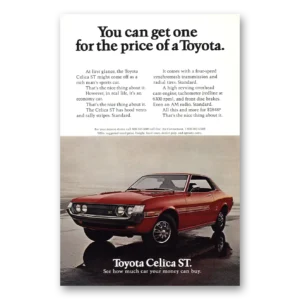 1972 Toyota Celica Print Ad | Get One Price