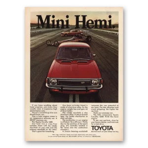 1972 Toyota Corolla Print Ad | Mini Hemi