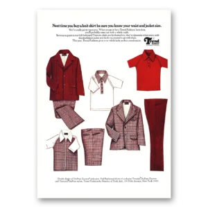 1972 Trend Fashions Print Ad | Next Time Buy Knit Shirt