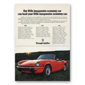 1972 Triumph Spitfire Print Ad | Little Inexpensive