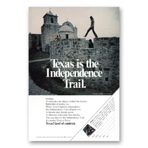 1972 Texas Print Ad | Independence Trail