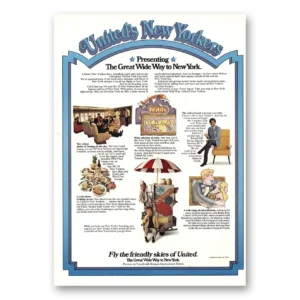 1972 United Airlines Print Ad | New Yorkers