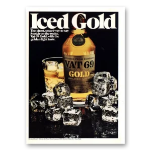 1972 VAT69 Print Ad | Iced Gold