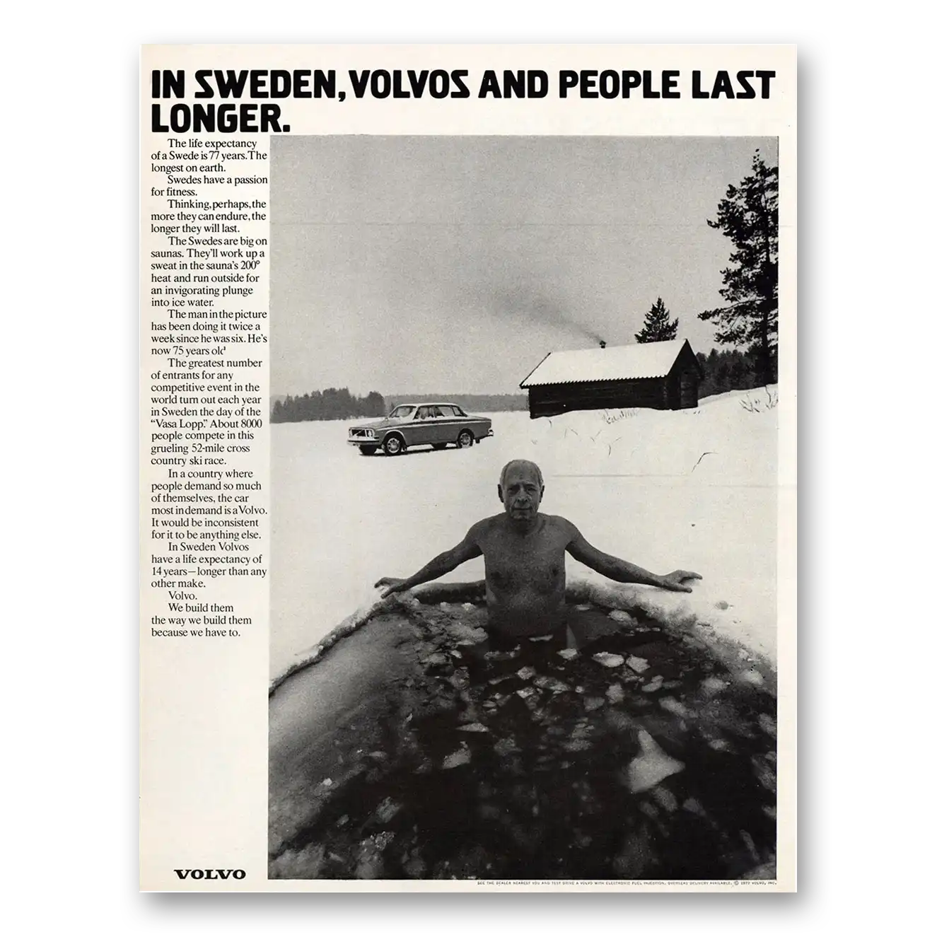 1972 Volvo Print Ad | Last Longer