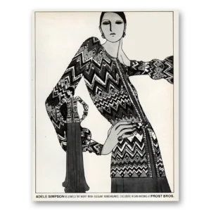 1973 Adele Simpson Fashion Print Ad | Bejewels Night