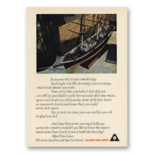 1973 Allied Van Lines Print Ad | Model Ship