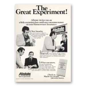 1973 Allstate Insurance Print Ad | Great Experiment