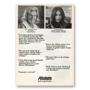 1973 Allstate Insurance Print Ad | Edward Allen