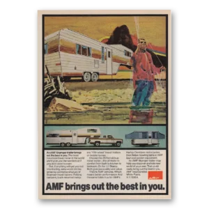 1973 AMF Skamper Trailer Print Ad | Brings Best
