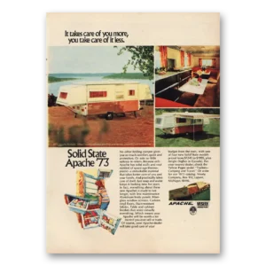 1973 Apache Ramada Camping Trailer Print Ad | Solid State
