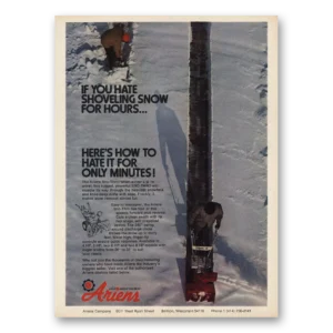 1973 Ariens Sno Thro Print Ad | Hate Shoveling